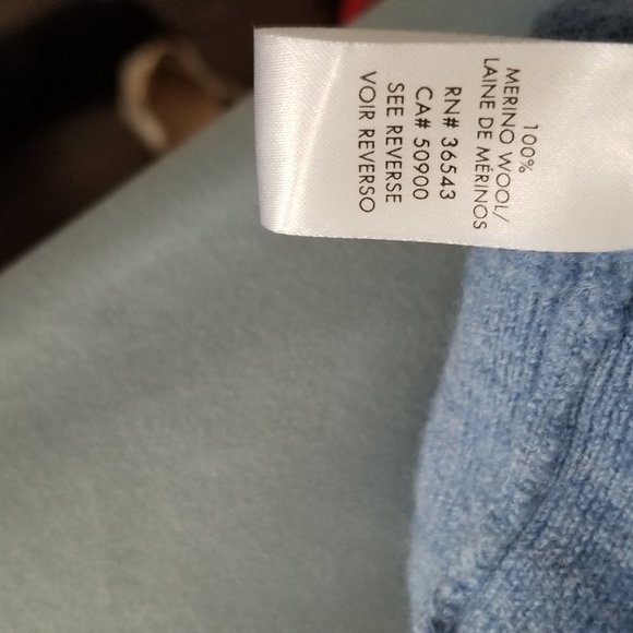 Calvin Klein Baby Merino Wool Baby Blue Sweater - Picture 4 of 5